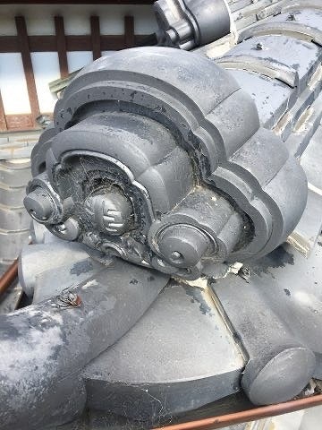 鬼瓦の状態確認